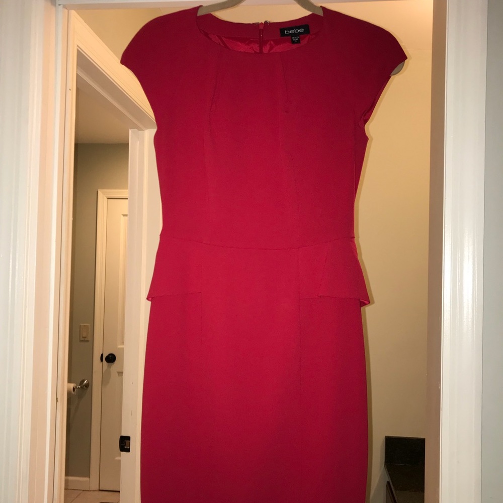 Red bebe work or semi formal dress